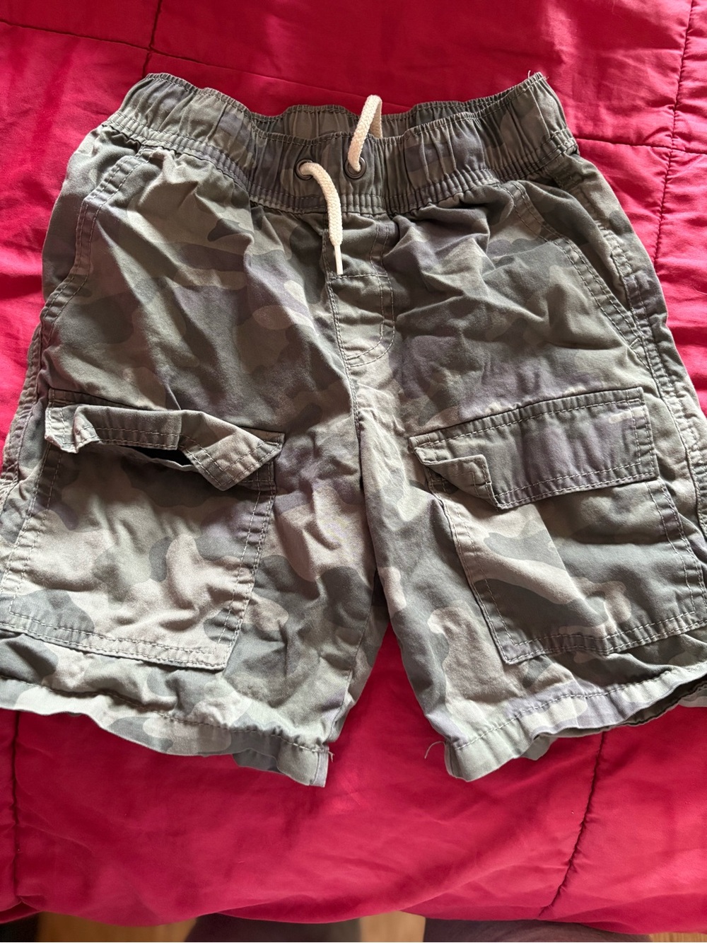 Cat & Jack Boys' Camo Cargo Shorts in Olive and Khaki